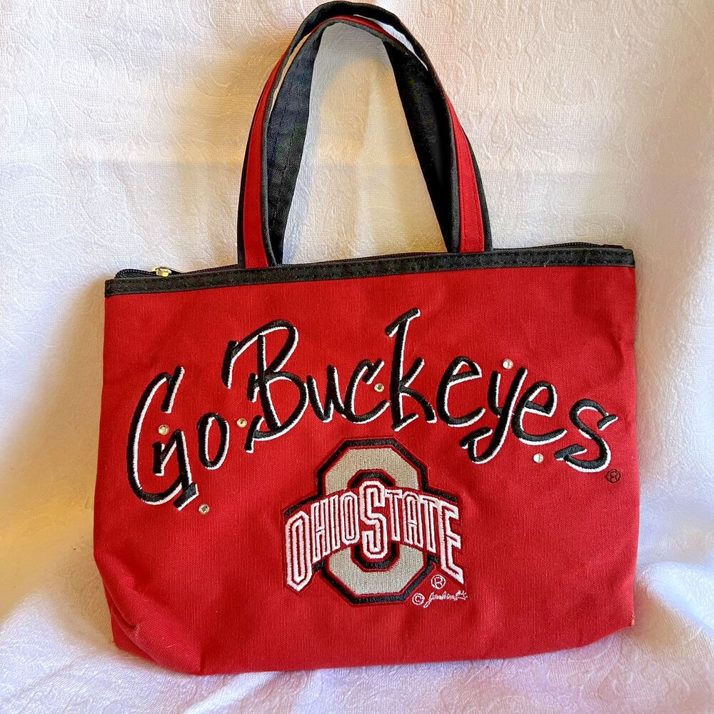 Go Buckeyes - Ohio State Licensed Red Canvas Zipper Bag